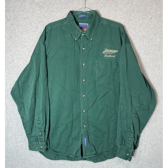 Port Authority Shirt Mens 2XL Button Down Boatland Embroidered Outdoors Workwear - Picture 1 of 7